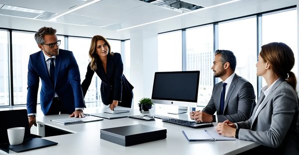 Bureau marguerite : une solution élégante pour le travail en équipe.